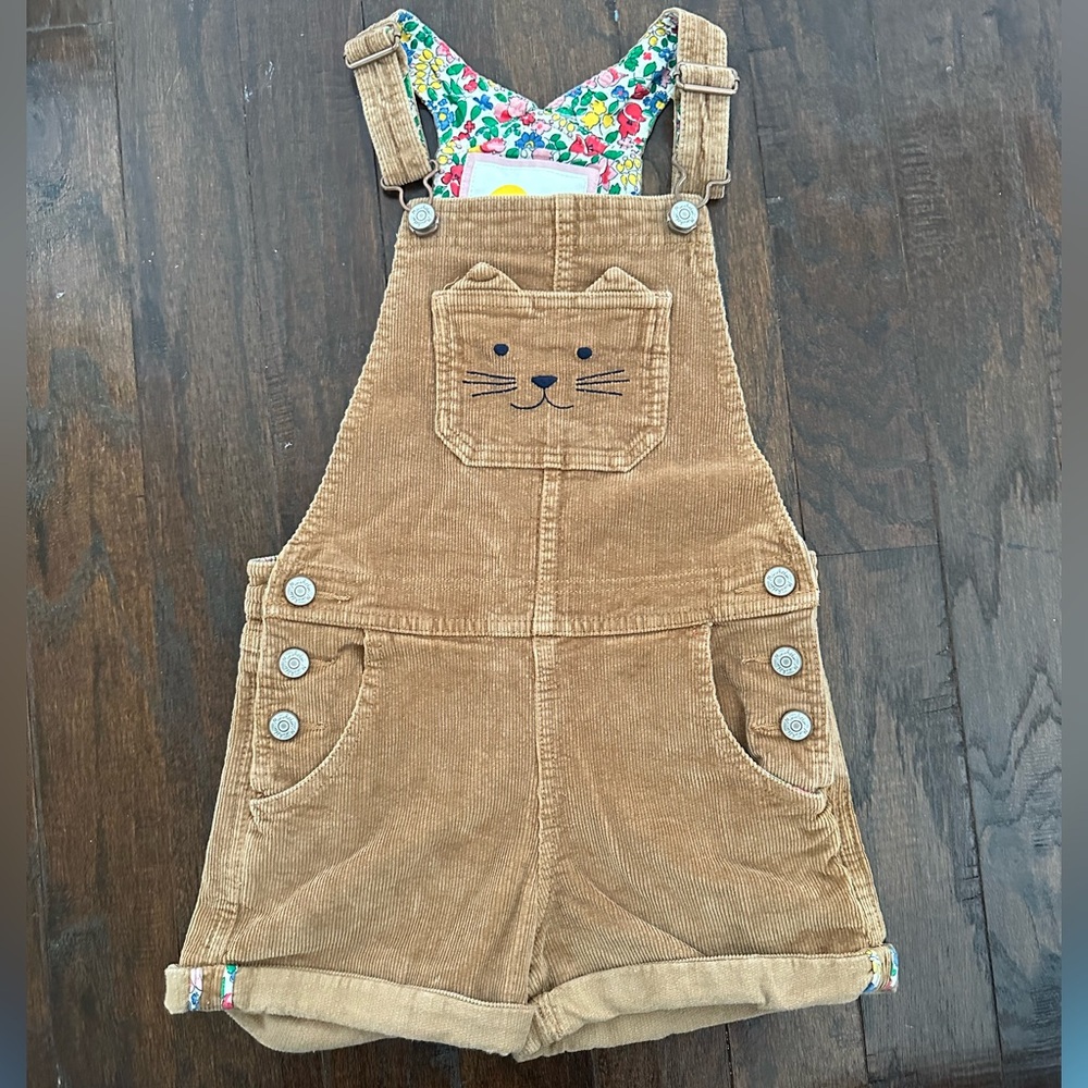Mini Boden Cat Corduroy Overalls, size 6/7